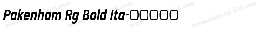 Pakenham Rg Bold Ita字体转换